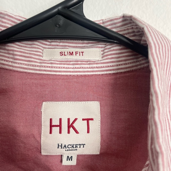 Hackett London Cotton linen blend striped slim fit button down - Picture 6 of 13